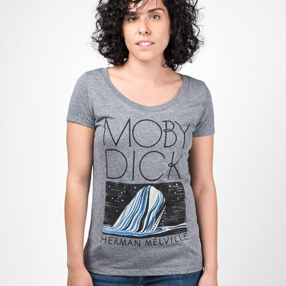 Out of Print Moby Dick Illustrated by Rockwell Kent Tee Ladies XXL